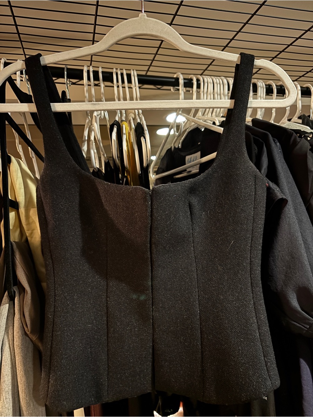 Prada Black Strapless Square-Neck Bustier
